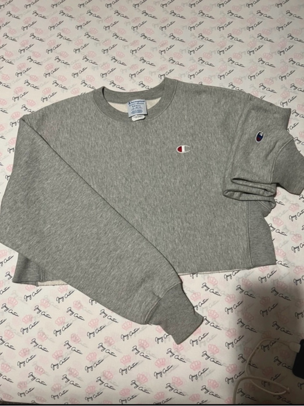 Champion Light Gray Reverse Weave Sweatshirt - Small